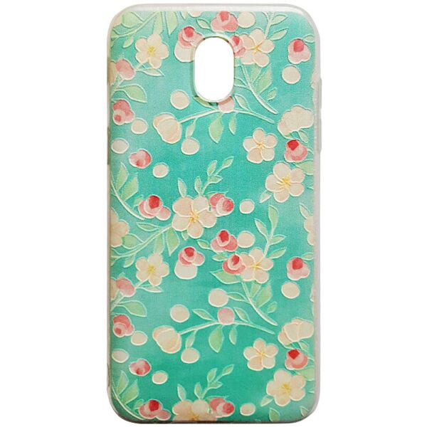 

TPU чехол ID Print для Samsung J530 Galaxy J5 (2017) Цветы / бирюзовый