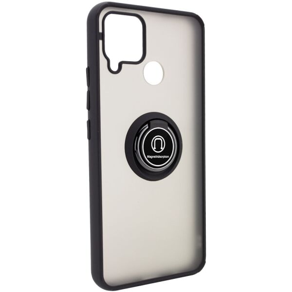 

TPU+PC чехол Deen ColorEdgingRing for Magnet для Realme C15 / C12 Черный