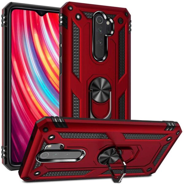 

Ударопрочный чехол Serge Ring for Magnet для Xiaomi Redmi Note 8 Pro Красный
