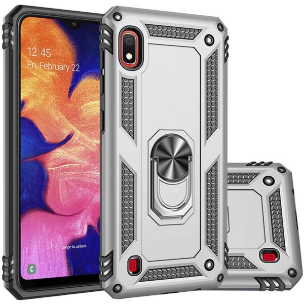 

Ударопрочный чехол Serge Ring for Magnet для Samsung Galaxy A10 (A105F) Серебряный