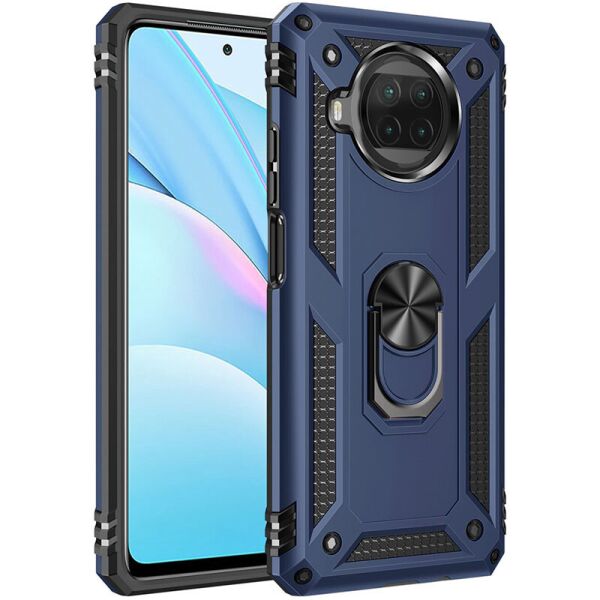 

Ударопрочный чехол Serge Ring for Magnet для Xiaomi Mi 10T Lite / Redmi Note 9 Pro 5G Темно-синий