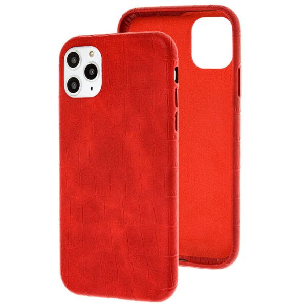 

Кожаный чехол Croco Leather для Apple iPhone 11 Pro (5.8") Red