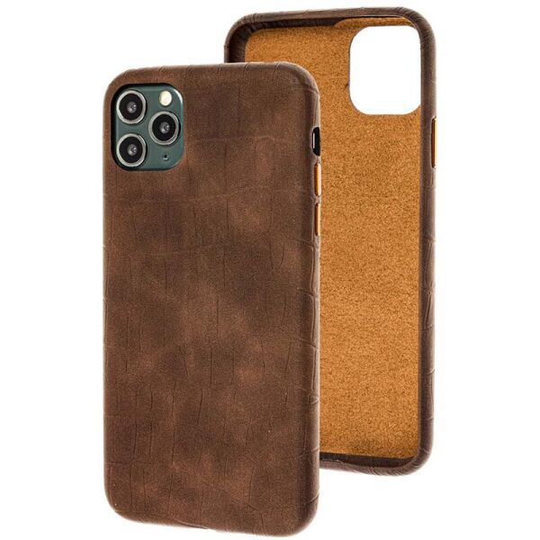 

Кожаный чехол Croco Leather для Apple iPhone 11 Pro (5.8") Brown