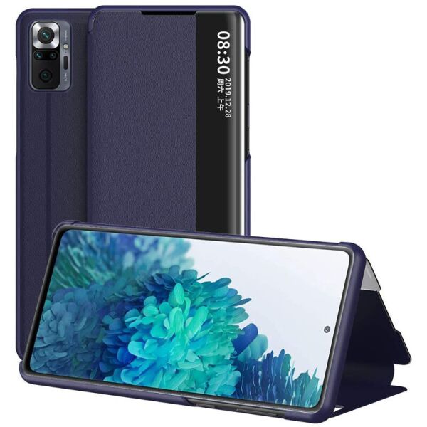 

Чехол-книжка Smart View Cover для Xiaomi Redmi Note 10 Pro Синий