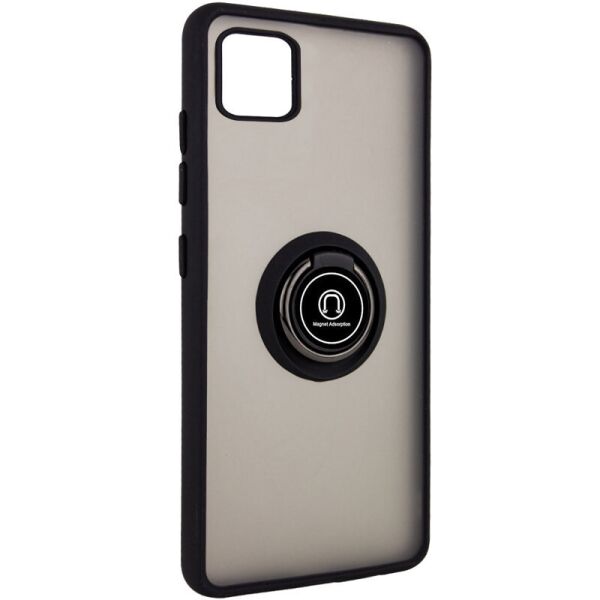

TPU+PC чехол Deen ColorEdgingRing for Magnet для Realme C11 Черный