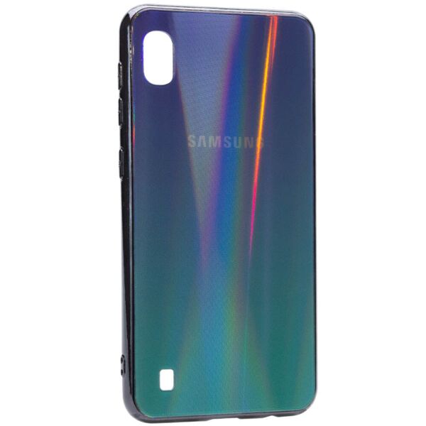 

TPU+Glass чехол Gradient Aurora с лого для Samsung Galaxy A10 (A105F) Черный
