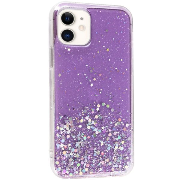 

TPU чехол Star Glitter для Apple iPhone 11 (6.1") Прозрачный / Сиреневый