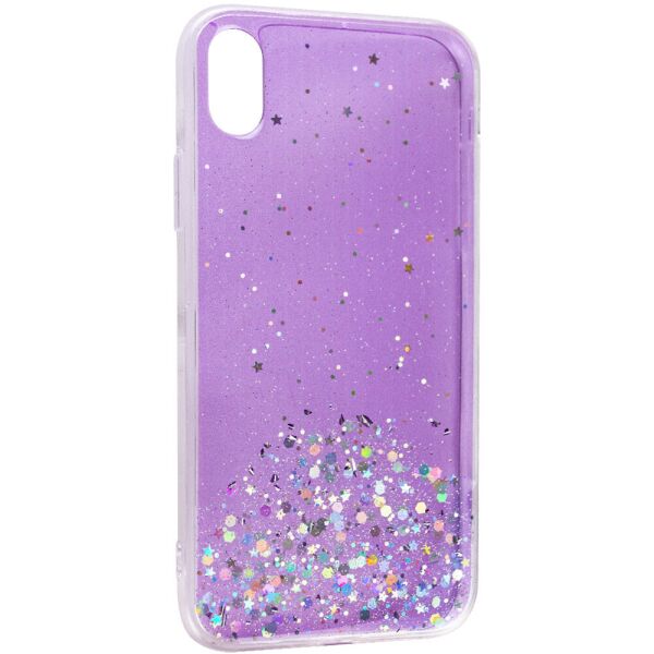 

TPU чехол Star Glitter для Apple iPhone XR (6.1") Прозрачный / Сиреневый