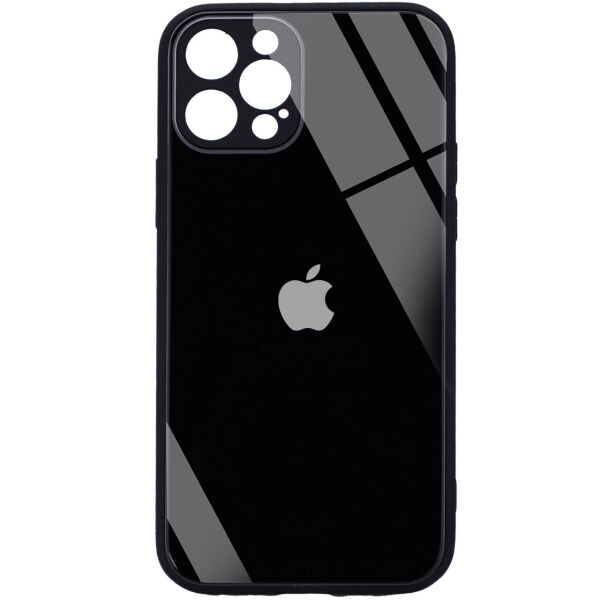 

TPU+Glass чехол GLOSSY Logo Full camera (opp) для Apple iPhone 12 Pro (6.1") Черный