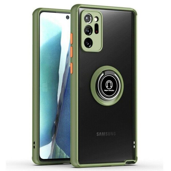 

TPU+PC чехол Deen ColorEdgingRing for Magnet для Samsung Galaxy Note 20 Ultra Оливковый
