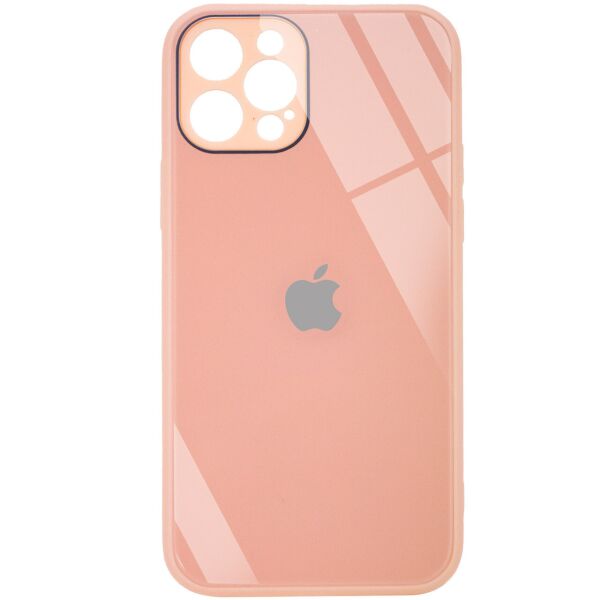 

TPU+Glass чехол GLOSSY Logo Full camera (opp) для Apple iPhone 12 Pro (6.1") Персиковый