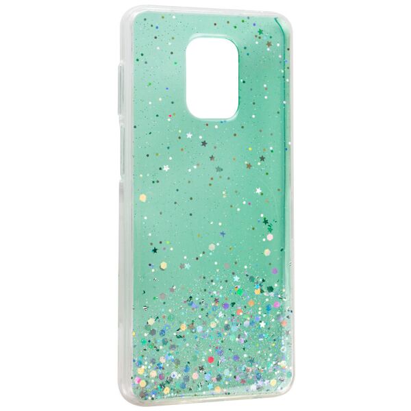 

TPU чехол Star Glitter для Xiaomi Redmi Note 9s / Note 9 Pro / Note 9 Pro Max Прозрачный / Мятный