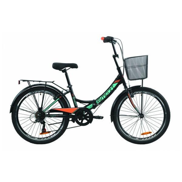 

24" FORMULA SMART 7 С КОРЗИНОЙ 2020, Рама 15, черно-оранжевый с бирюзовым (м), ES1209