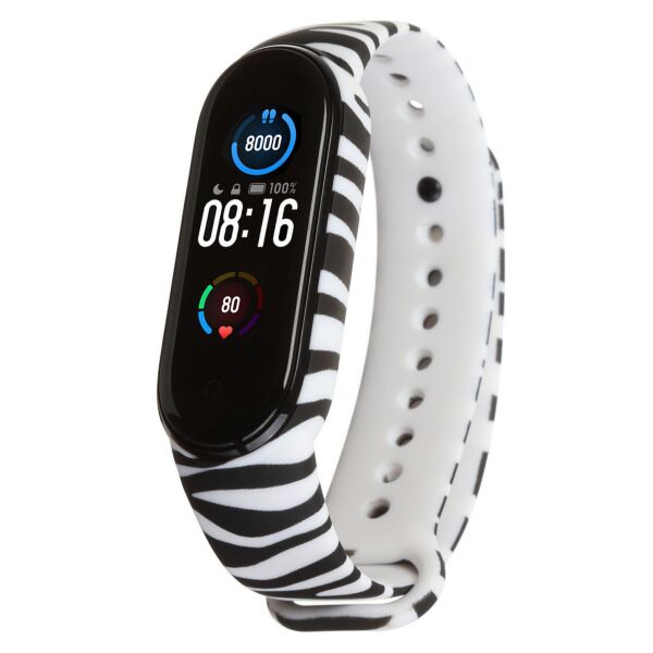 

Ремешок для Xiaomi Mi Band 6 / 5 Zebra силиконовый (ARS57011)