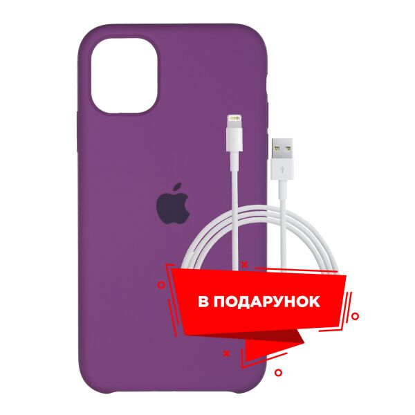 

Чехол для Apple iPhone 11 Pro Max Purple + кабель Lightning (ARS55602)