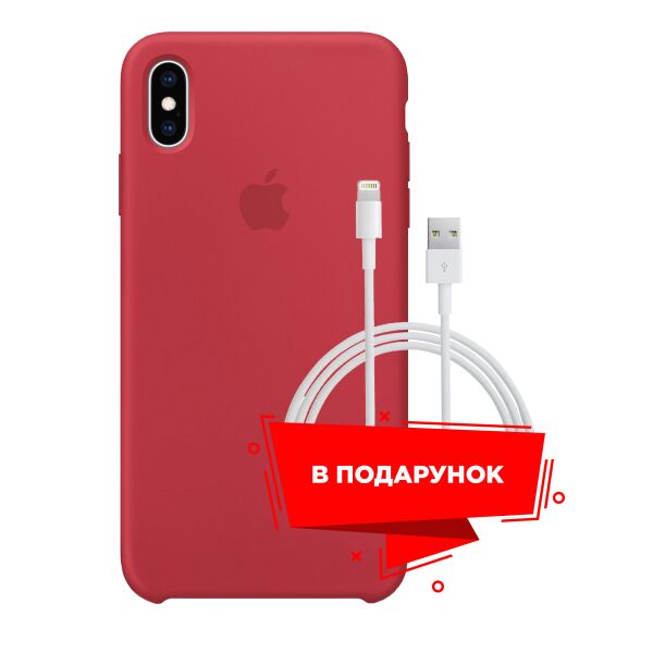 

Чехол для Apple iPhone XS/X Red Raspberry + кабель Lightning (ARS54248)