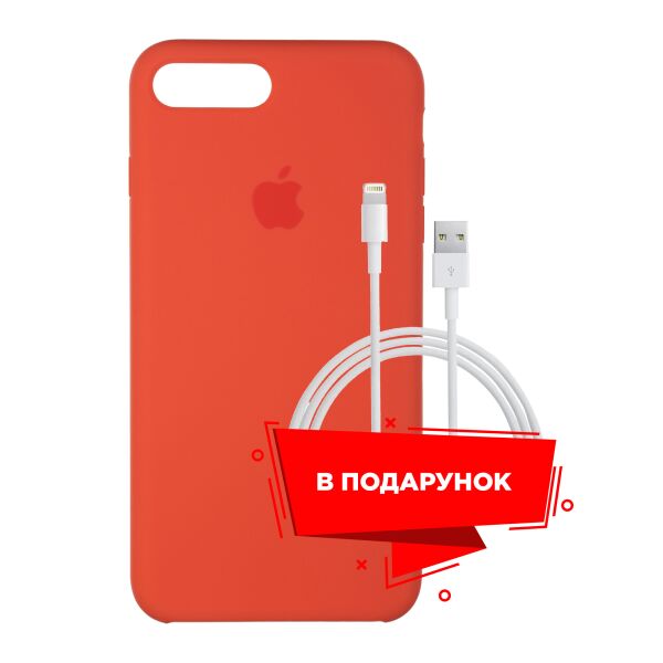 

Чехол для Apple iPhone 8 Plus Apricot + кабель Lightning (ARS55286)