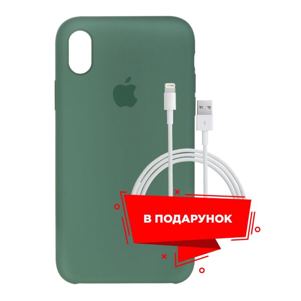 

Чехол для Apple iPhone XR Pine Green + кабель Lightning (ARS56938)