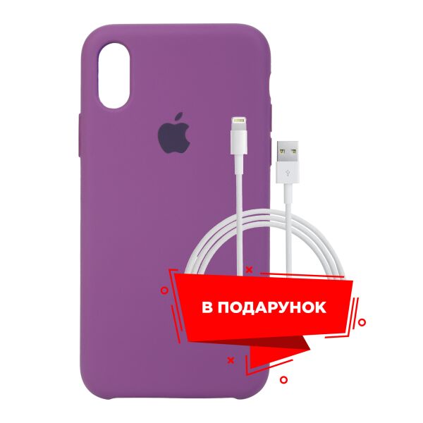 

Чехол для Apple iPhone XS/X Purple + кабель Lightning (ARS50499)