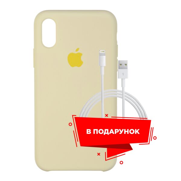 

Чехол для Apple iPhone XS/X Mellow Yellow + кабель Lightning (ARS54865)