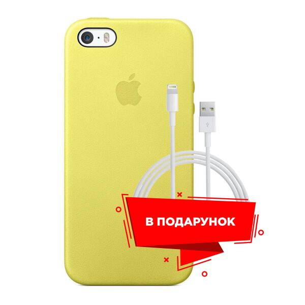 

Чехол для Apple iPhone SE/5S/5 Yellow + кабель Lightning (ARS49159)