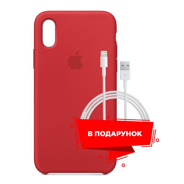 

Чехол для Apple iPhone XR Red + кабель Lightning (ARS53238)