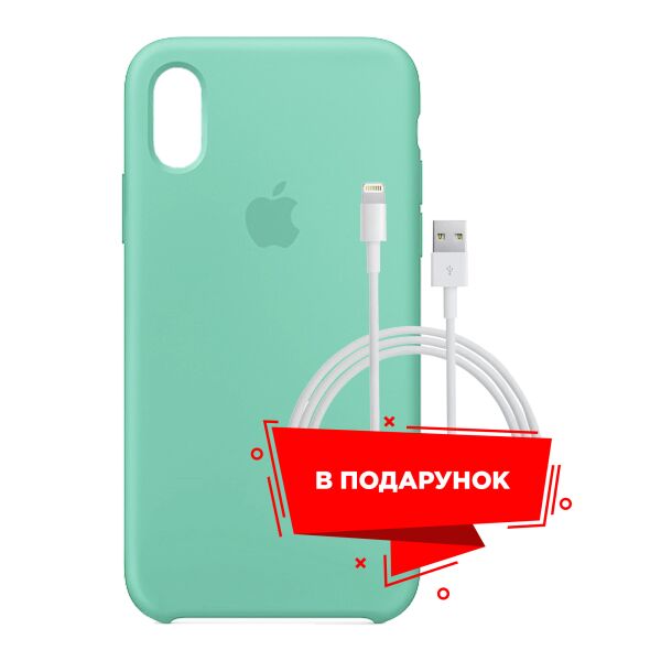 

Чехол для Apple iPhone XR Sea Blue + кабель Lightning (ARS53240)