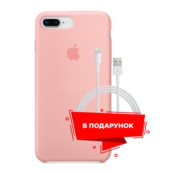 

Чехол для Apple iPhone 8 Plus Peach + кабель Lightning (ARS54240)