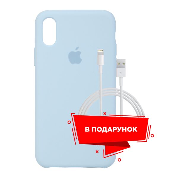 

Чехол для Apple iPhone XS/X Sky Blue + кабель Lightning (ARS54249)
