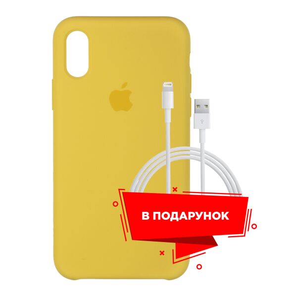 

Чехол для Apple iPhone XS Max Canary Yellow + кабель Lightning (ARS55291)