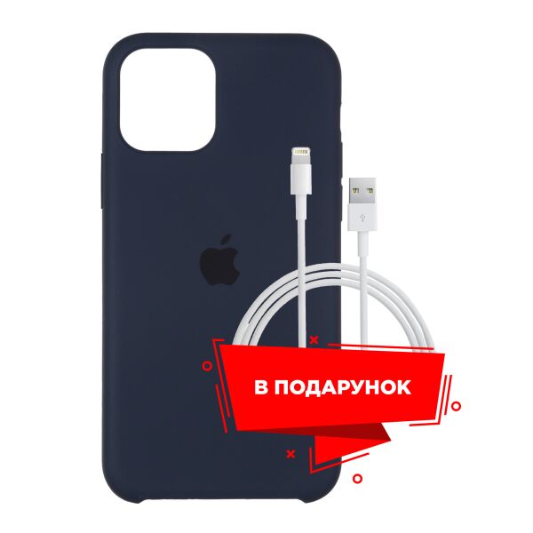 

Чехол для Apple iPhone 11 Midnight Blue + кабель Lightning (ARS55394)