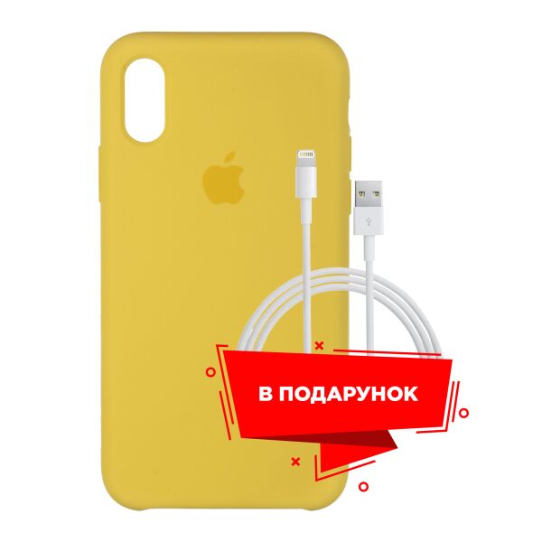 

Чехол для Apple iPhone XS/X Canary Yellow + кабель Lightning (ARS55287)