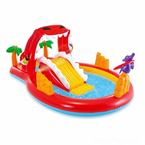 

Бассейн детский Надувной игровой центр Intex 57160 «Счастливый Дино» с горкой (259x165x107 см)
