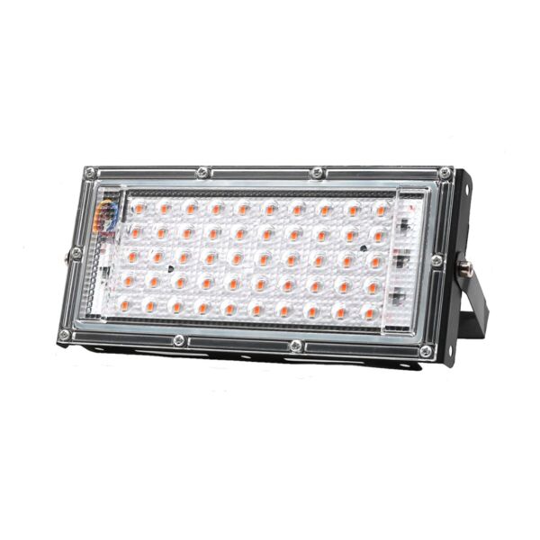 

Мощный Фито Ультрафиолетовый прожектор для растений и рассады 50Вт 50LED Фито Лампа 210х92 мм.