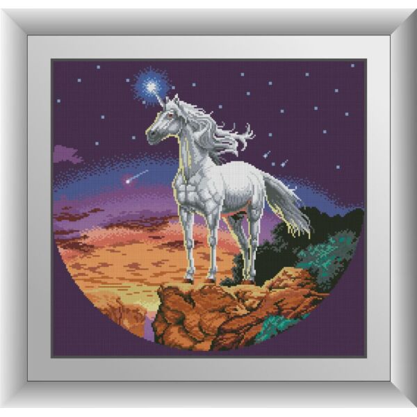 

Набор для рисования камнями алмазная живопись Dream Art Таинственный единорог (квадратные, полная) 30510D