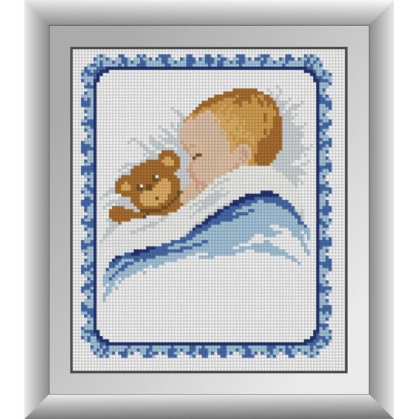

Набор для рисования камнями алмазная живопись Dream Art Метрика для мальчика (квадратные, полная) 30388D