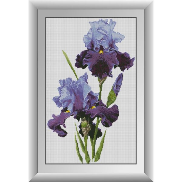 

Набор для рисования камнями алмазная живопись Dream Art Фиолетовый ирис (квадратные, полная) 30744D