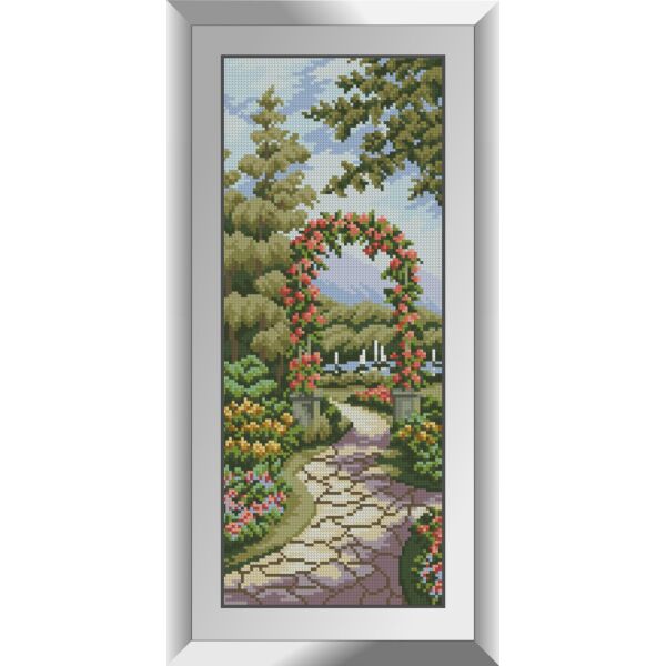 

Набор для рисования камнями алмазная живопись Dream Art Цветочная арка (квадратные, полная) 31114D