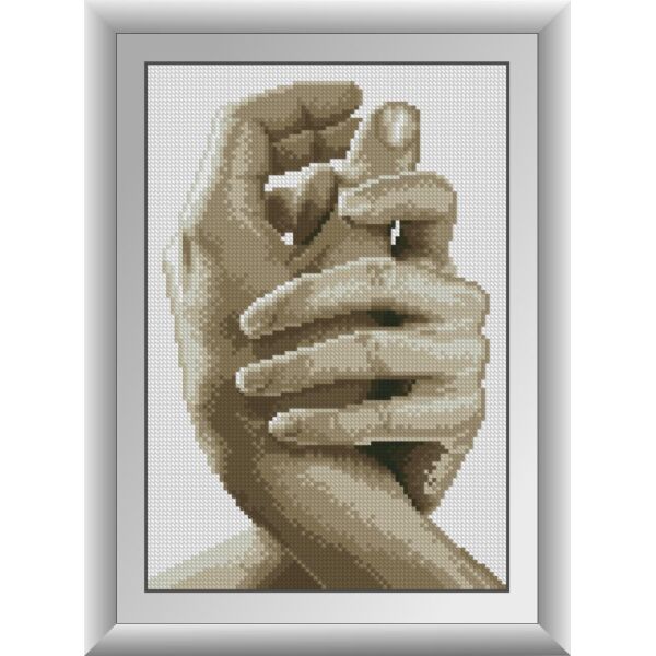 

Набор для рисования камнями алмазная живопись Dream Art Любовь в руках (квадратные, полная) 30738D