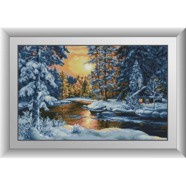 

Набор для рисования камнями алмазная живопись Dream Art Зимняя сказка (квадратные, полная) 30874D