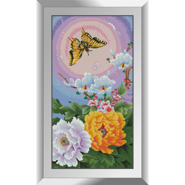 

Набор для рисования камнями алмазная живопись Dream Art Полет бабочки (квадратные, полная) 31077D