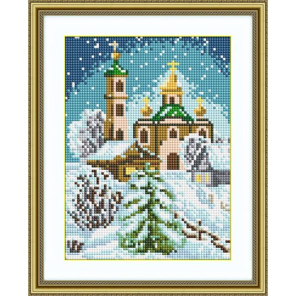 

Набор для рисования камнями алмазная живопись Dream Art Зимняя сказка (квадратные, полная) 30202D