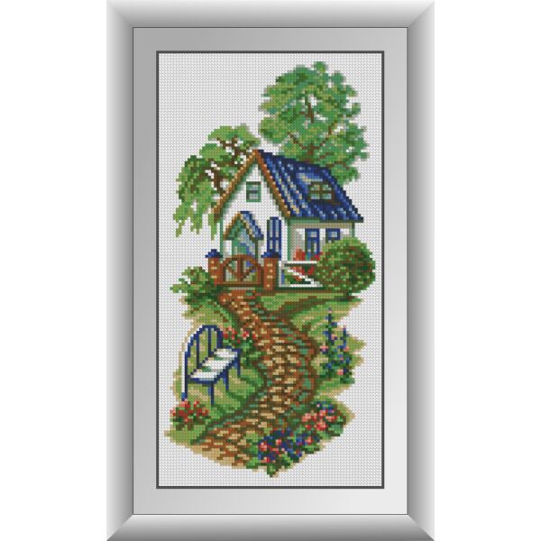 

Набор для рисования камнями алмазная живопись Dream Art Уютный домик (квадратные, полная) 30958D