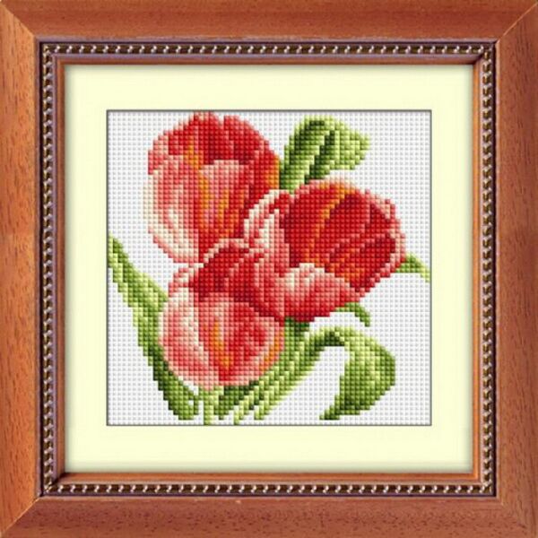 

Набор для рисования камнями алмазная живопись Dream Art Три тюльпана (квадратные, полная) 30007D