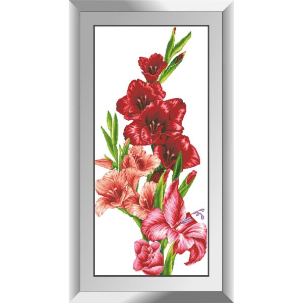 

Набор для рисования камнями алмазная живопись Dream Art Гладиолусы (квадратные, полная) 31111D