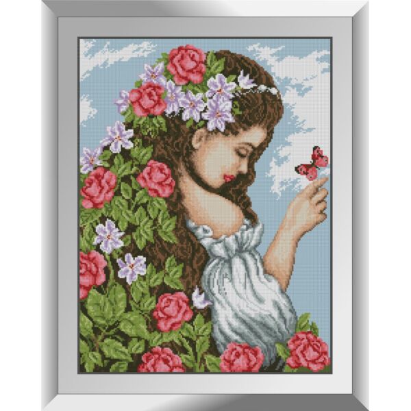 

Набор для рисования камнями алмазная живопись Dream Art Образ весны (квадратные, полная) 31344D