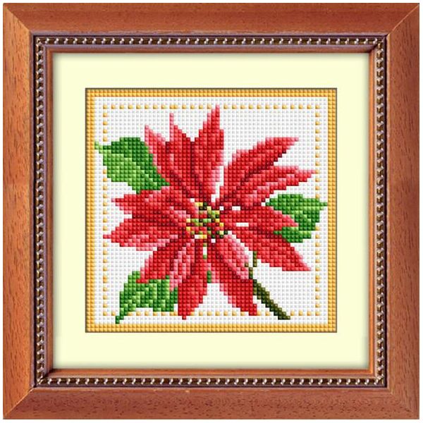 

Набор для рисования камнями алмазная живопись Dream Art Пуансеттия (квадратные, полная) 30190D