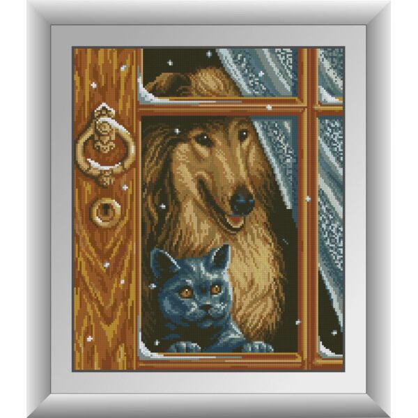 

Набор для рисования камнями алмазная живопись Dream Art Одни дома (квадратные, полная) 30801D