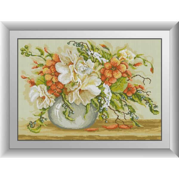 

Набор для рисования камнями алмазная живопись Dream Art Настурции (квадратные, полная) 30997D