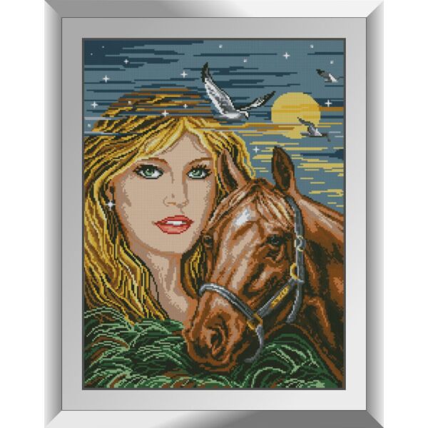 

Набор для рисования камнями алмазная живопись Dream Art Полночь (квадратные, полная) 31089D